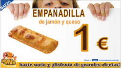 Empanadilla jamón y queso 1 €