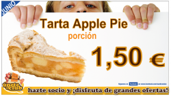 Porción de tarta apple pie por 1,50 €