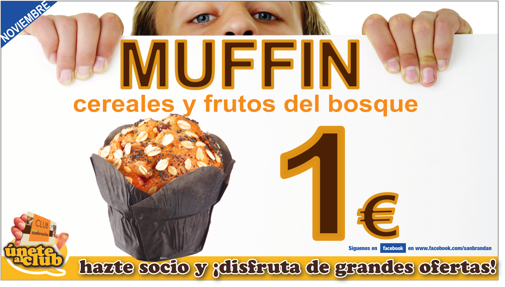 Muffin cereales y frutos del bosque 1 €